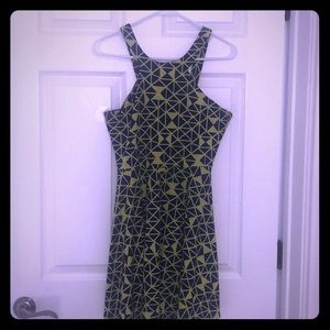 Neon dress with geometric design